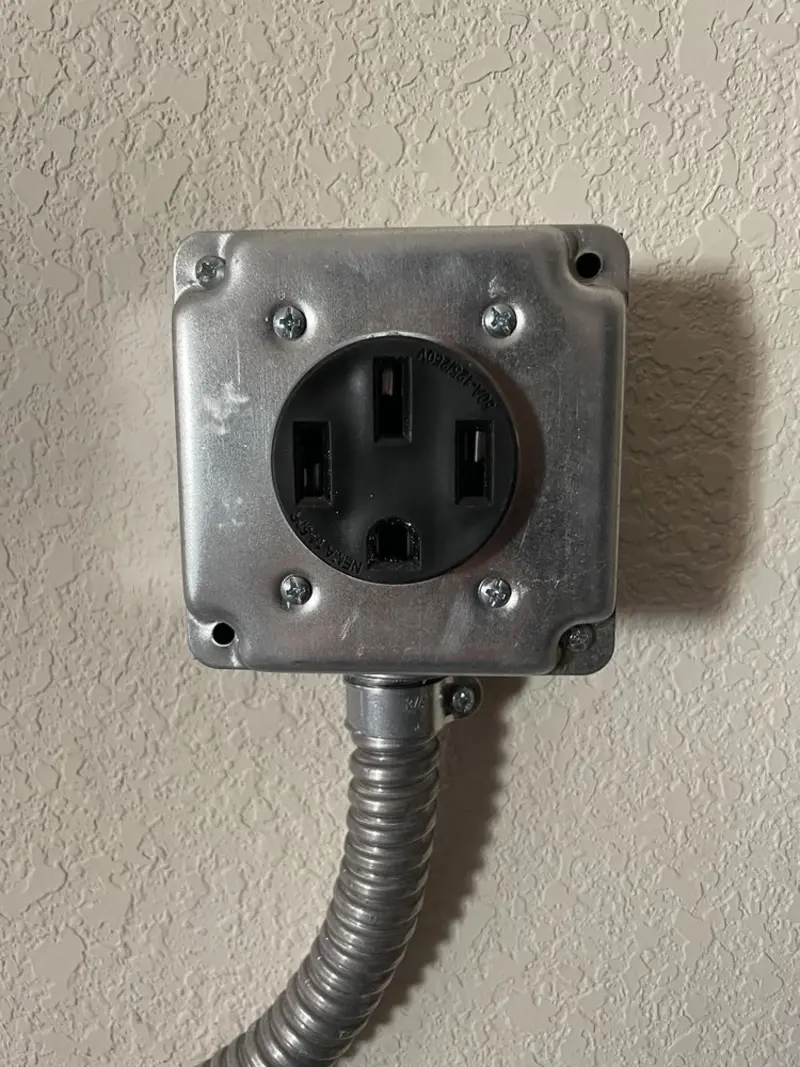 NEMA 14-50 outlet installed for Smart Home Electrical in Grapevine